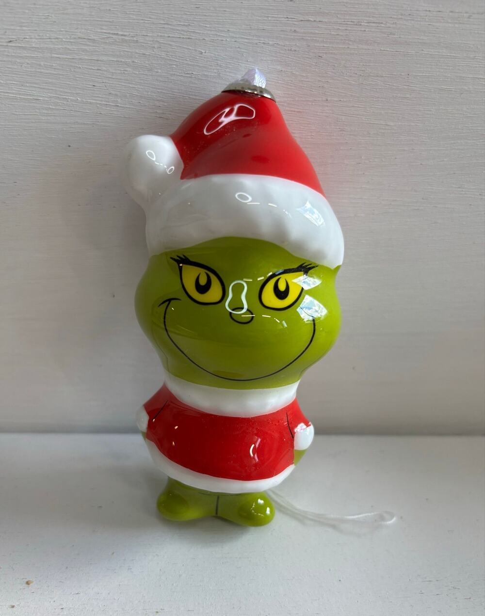 Grinch Santa Suit Dr. Seuss Shiny Xmas Tree Ornament
